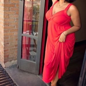 NY&CO Goddess Red Maxi Dress